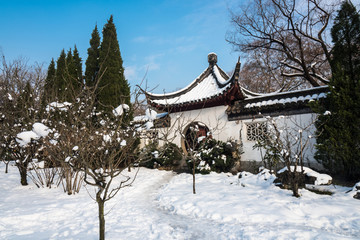 明孝陵景区雪景