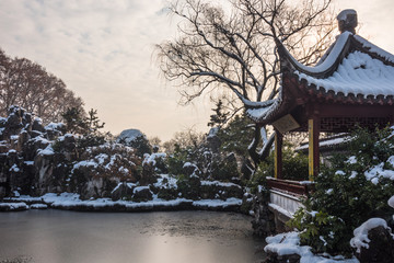 明孝陵景区雪景