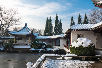 明孝陵景区雪景