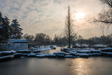 明孝陵景区雪景