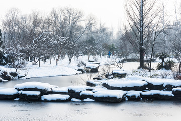 明孝陵景区雪景