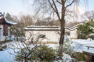 明孝陵景区雪景