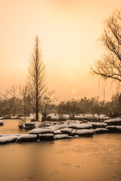 明孝陵景区雪景