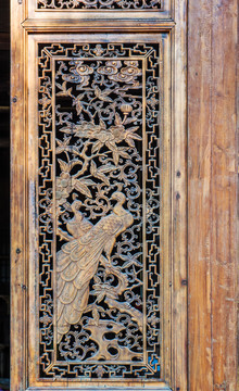 中式雕花木门 古代实木门窗