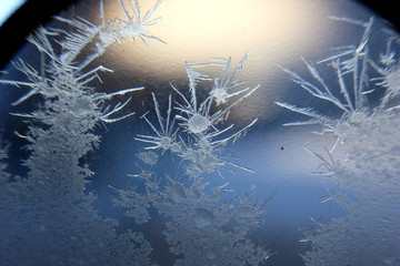 冰凌窗花 雪花霜花 冰霜 底纹