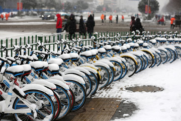 雪中共享单车