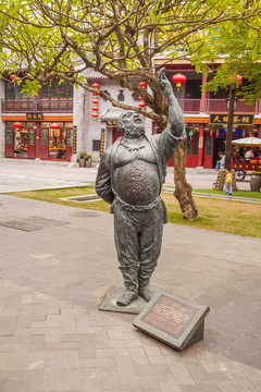 江湖艺人雕塑
