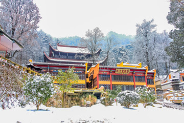 九华山雪景