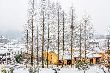 九华山雪景