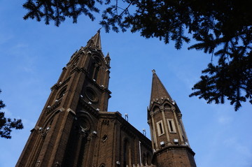 吉林市哥特式古建筑天主教堂