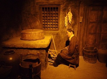 古代人物生活场景 灶火做饭
