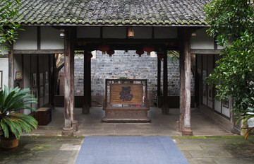 古建筑 屏风 福字