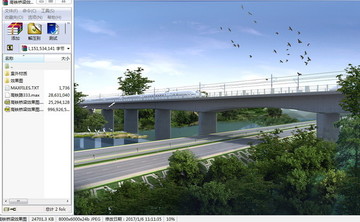 高铁桥梁铁道效果图3d模型高清