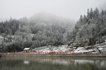 冰雪世界 石柱冷水镇雪景