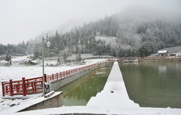 雪景图 重庆冷水镇雪景图