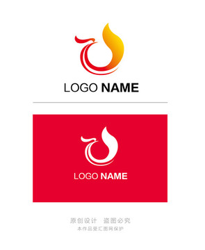 原创logo设计 凤凰 传媒