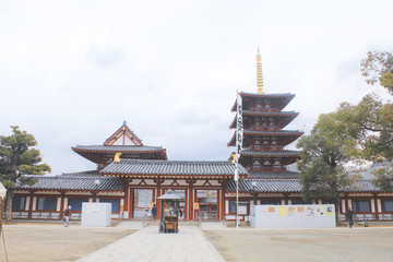 日本大阪 四天王寺 寺庙