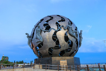 北海银滩 大型雕塑 潮