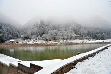 石柱冷水镇雪景 雪景