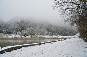 石柱冷水镇雪景 雪景