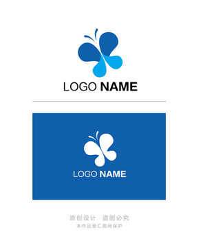 原创logo设计 美容 蝴蝶