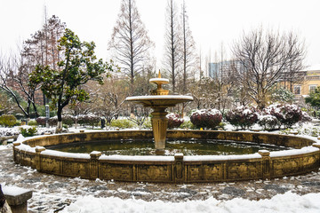 南京总统府雪景