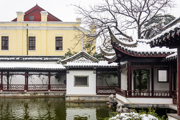 南京总统府雪景