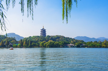 杭州西湖风景 雷峰塔