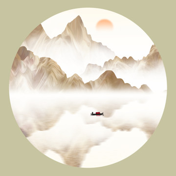 抽象山水画