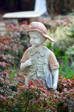 园林雕塑 儿童雕塑 小男孩