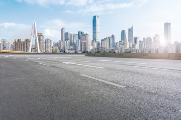 城市道路建筑景观天际线