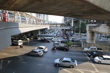 曼谷谷闹市十字路口