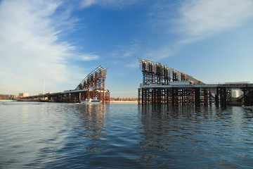 滨海新区桥梁建设 海河