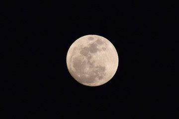 2018年1月1日月亮实拍月圆