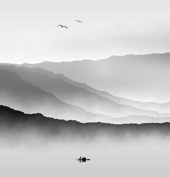 水墨云雾