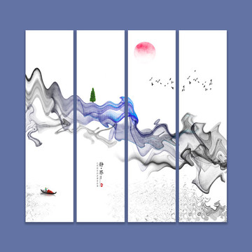 新中式山水装饰画