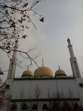 清真寺 冬天 雪景