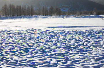 树林雪地素材