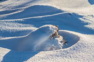 草原坝上的雪景