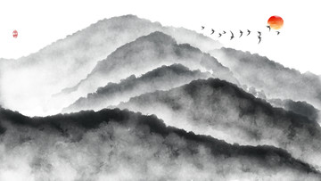 新中式写意水墨画