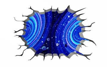 3D立体星空引力波壁画