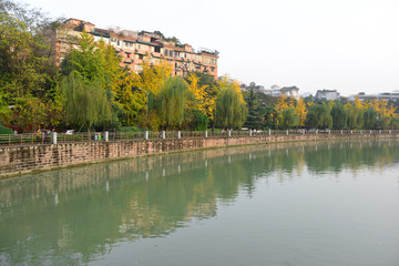 成都府河 猛追湾两岸风光