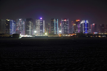 厦门观音山黄昏夜景