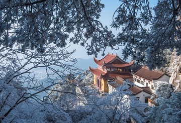 九华山雪景