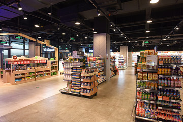 超市内景 进口食品超市