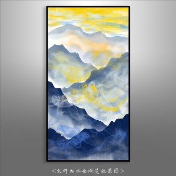 抽象山水玄关画