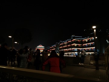 西安 钟楼 鼓楼 周边 夜景