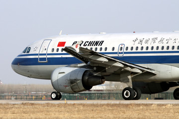 飞机 准备起飞 中国国际航空