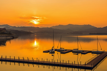 太平湖日落美景