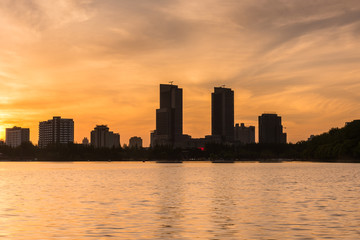 玄武湖日落景观